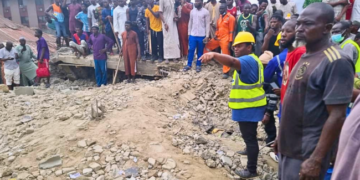 One dead, three injured as building collapses in Lagos