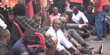 Minority MPs sit on floor at EOCO over Wontumi’s detention