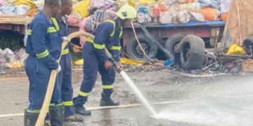 A/R: Two dead in multiple truck crash at Atwedie