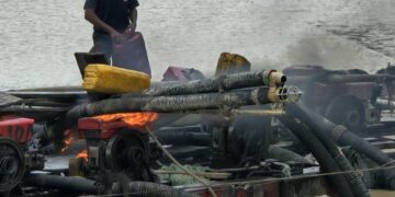 W/R: 50 chanfangs seized as NAIMOS, Blue Water Guards raid Ankobra River