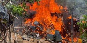 Ankobra: NAIMOS raids galamsey site, destroys over 100 illegal structures