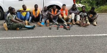 NAIMOS cracks down on galamsey sites in Western North, Ashanti; several arrested