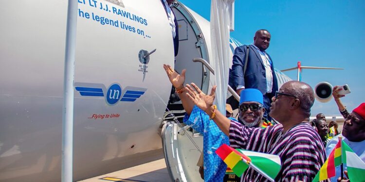 United Nigeria Airlines names aircraft after J.J. Rawlings