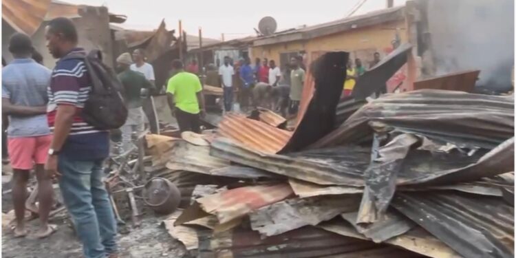 Late-night fire destroys about 300 shops at Anwona market in Kumasi
