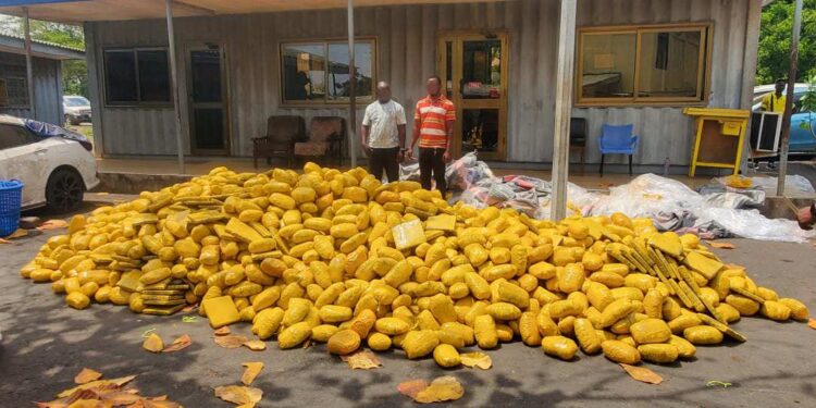 Two arrested for bribery after Tema Police seize over 3,000 slabs of suspected cannabis