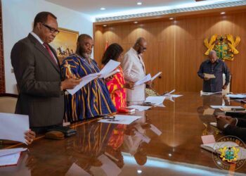Mahama swears in National African Peer Review Mechanism Governing Council ahead of AU summit