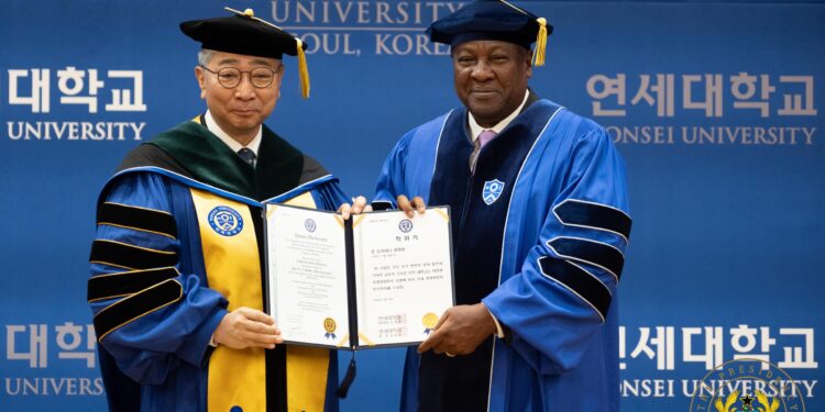 South Korea: Mahama conferred Honorary PhD by Yonsei University