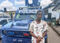 Man arrested after stealing Police armoured vehicle at Nkawie market