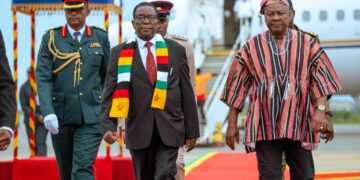 Zimbabwe President Mnangagwa begins 3-day State visit to Ghana to strengthen ties