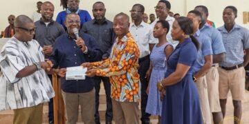 V/R: Abutia SHTS receives GHS300,000 support for girls’ dormitory toilet project and 500 desks