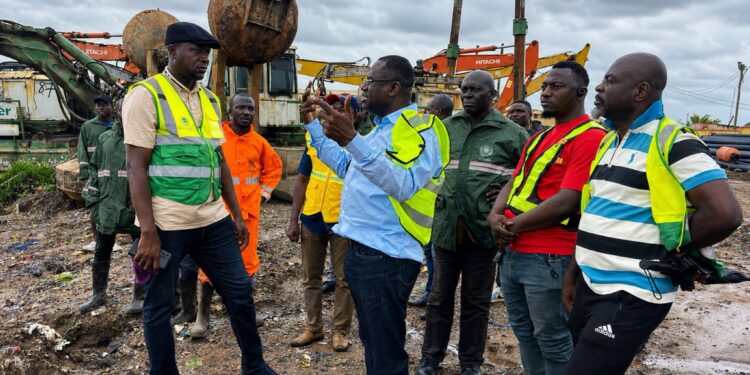 Jospong Group Chairman tours flood-prone areas in Accra to assess drainage challenges