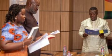 Sam George swears in two new members of NCA governing board