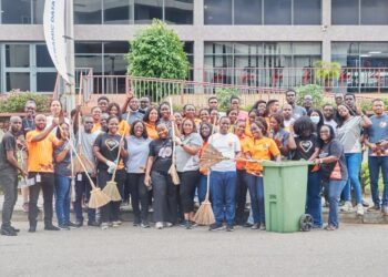 SSNIT staff join cleanup exercise in flood-affected areas