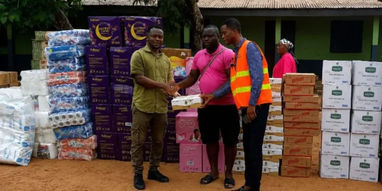 V/R: PRINPAG President supports flood victims in Ketu South