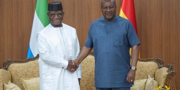 President Mahama receives Sierra Leone’s President Bio, discusses flood recovery and regional cooperation