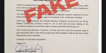NPP Greater Accra Secretary accuses Weija-Gbawe executives of forgery over election suspension letter