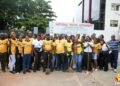 Osman Ayariga leads NYA staff in government-declared national clean-up exercise