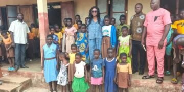 Dr Vera Beyuo distributes 500 free school uniforms to girls in Lambussie