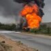 Fuel tanker bursts into flames near Kpone barrier