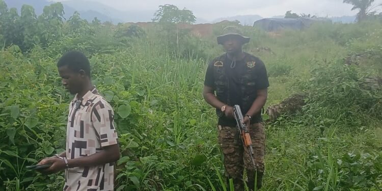 A/R: Illegal miner arrested near Agenda 111 hospital site as galamsey fight intensifies