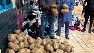 Two arrested after police intercept suspected narcotics hidden in clothing at Asawase market