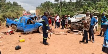 C/R: Three killed, 11 injured as two vehicles collide at Ajumako Kokoben
