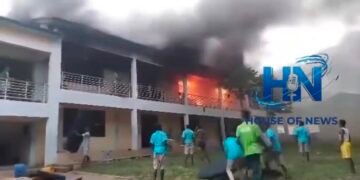 V/R: Fire guts boys’ dormitory at Leklebi Senior High School