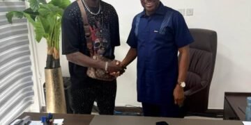 GOIL MD hosts Black Stars goalkeeper Benjamin Asare