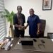 GOIL MD hosts Black Stars goalkeeper Benjamin Asare