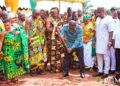 C/R:Sod-cut for 24-hour economy market project at Gomoa Ankamu