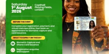 NIA to offer Ghanacard registration services at Ghana Party in the Park 2026 in London