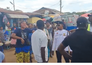Nkawkaw: Authorities clear unauthorized traders from Central Market redevelopment site