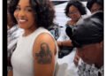 Daddy Lumba’s widow unveils portrait tattoo in emotional tribute at one-year memorial