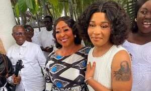 Daddy Lumba’s widow unveils portrait tattoo in emotional tribute at one-year memorial