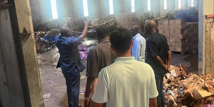 GA/R: Tema West MP assesses flood damage at Three Dreamer Company, pledges support