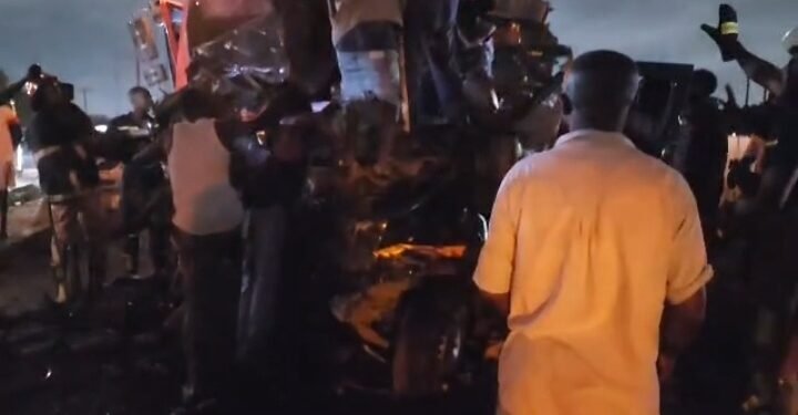 Many feared dead after tipper truck crashes into Sprinter bus at Ofankor Barrier