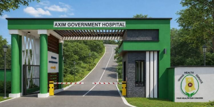 Evalue-Ajomoro-Gwira MP cuts sod for entrance project at Axim Government Hospital