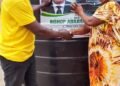 GA/R: Bishop Abraham Aidoo donates polytank to Holyland–New Apollonia community