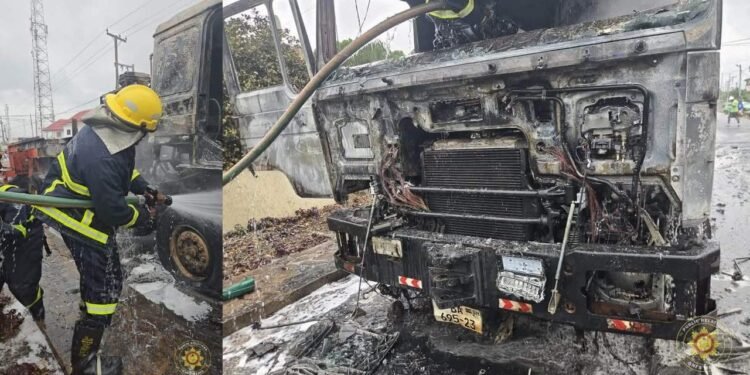 G/A: GNFS contains diesel spill after bus crash, extinguishes trailer fire