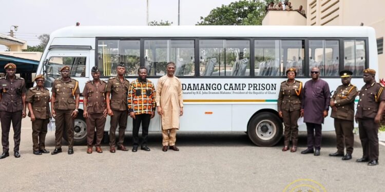 Mahama boosts Prisons Service with new 33-seater bus
