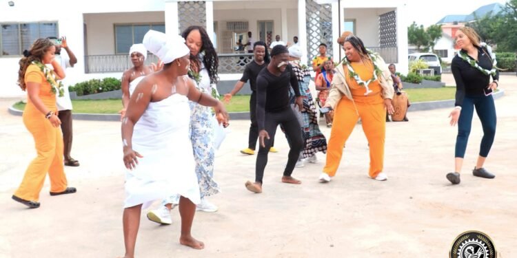 GA/R:Diaspora visitors receive traditional welcome from Mantse Ankrah Royal Family