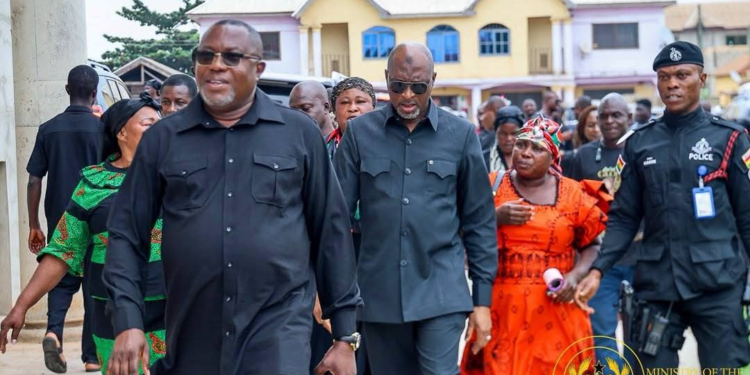 Muntaka, NDC leaders attend funeral of Atta Boateng’s father in Berekum