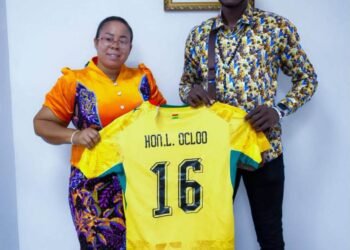 Greater Accra Regional Minister receives Black Stars goalkeeper Benjamin Asare