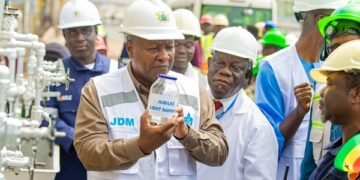 President Mahama unveils refurbished CDU as TOR receives Jubilee Crude for domestic refining