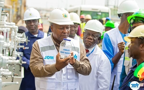 President Mahama unveils refurbished CDU as TOR receives Jubilee Crude for domestic refining