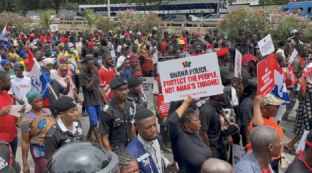 Hundreds march in Accra for NPP’s “Democracy Under Attack” protest