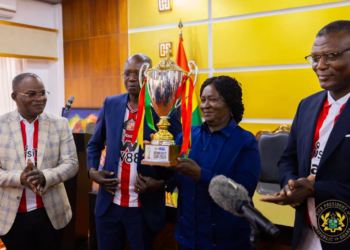 Vice President receives Democracy Cup on behalf of President Mahama