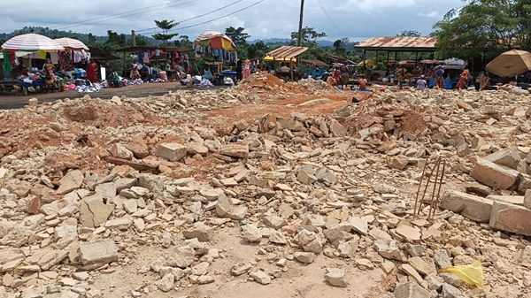 Enchi market demolition leaves traders stranded