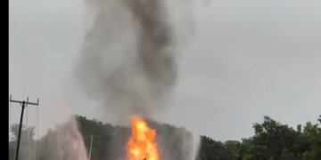 Firefighters battle inferno after tanker overturns on Techiman–Tamale road