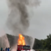 Firefighters battle inferno after tanker overturns on Techiman–Tamale road